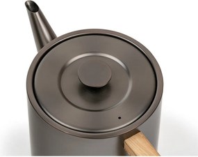 Szürke rozsdamentes acél teáskanna szűrővel 1,1 l Duet Narvik – Bredemeijer