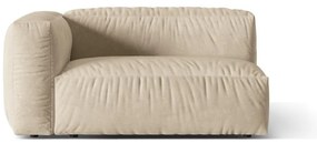 Bézs bársony kanapé modul (bal oldali) Martina – Micadoni