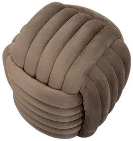 Szürkésbarna bársony puff Softy – Mauro Ferretti