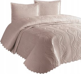 Rózsaszín Mintás Ágytakaró 2 Párnahuzat 230X250 Opa