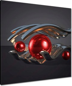 Vászonkép 90x90 Piros gömbök a kézben