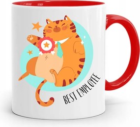Munkavállalóknak Piros Best Employee Bögre fényképes nyomtatással