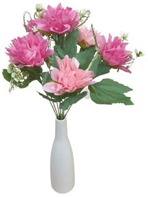 Kecel dália élethű művirág csokor 7 szálas rózsaszín
