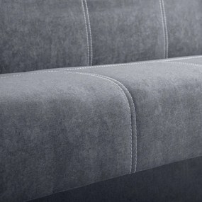 Kinyitható heverő, szürke, GINY