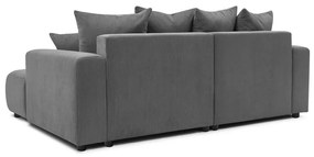 Szürke bársony sarokkanapé Enjoy – Bobochic Paris
