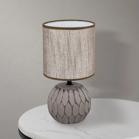 Orion LA 4-1224/1 - Asztali lámpa PINIA 1xE14/25W/230V kerámia bézs/szürke