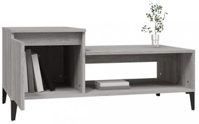 szürke sonoma szerelt fa dohányzóasztal 100 x 50 x 45 cm