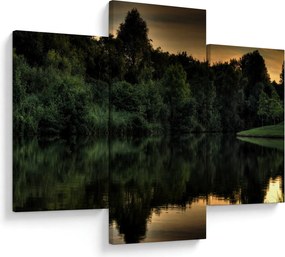 A tó képe az erdő mellett (90x60 cm)