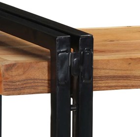 fali polc 110x33x45 cm tömör fa akácfa