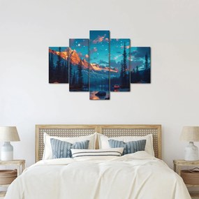 Kép - Kempingezés a hegyekben (150x105 cm)
