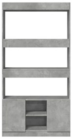 betonszürke szerelt fa magasszekrény 92 x 33 x 180 cm