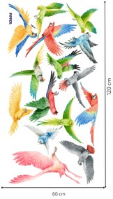 PIPPER. Textil falmatrica "Egzotikus madarak - akvarell"