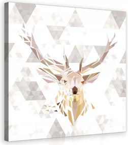 Vászonkép 40x40 Szarvas geometrikus művészet poligonális absztrakt minimalizmus