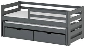 Gyerekágy 90 cm Sina (grafit) (ágyráccsal). 615022
