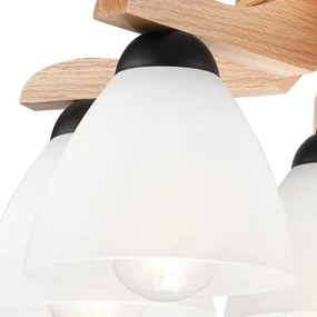 Csillár ADRIANO 5xE27/60W/230V tölgy