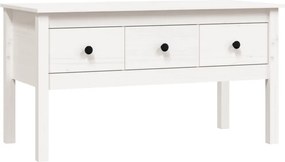 vidaXL fehér tömör fenyőfa dohányzóasztal 102 x 49 x 55 cm