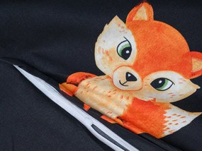 FOXES fekete mikroszálas ágyneműhuzat Ágyneműhuzat mérete: 2 db 70 x 80 cm | 160 x 200 cm