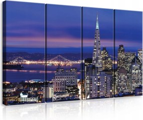 Vászonkép 120x80 Városkép éjszakai város San Francisco felhőkarcolók