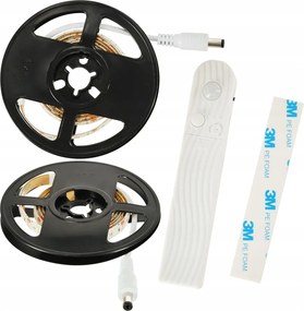 Akkumulátoros Led szalag Usb Mozgásérzékelővel Energiatakarékos Hideg Fehér 1m