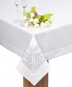 Foltálló Panama Decor Fehér Abrosz egyedi méretre készítve, Agmar 140x240