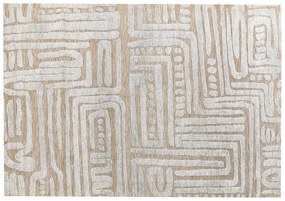 Bézs és szürke szőnyeg 160 x 230 cm MANDAI Beliani