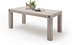 LEEDS Tömör Fehérített Tölgy Étkezőasztal 180x90cm