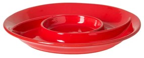 Piros agyagkerámia szervírozó tányér ø 32 cm Cook &amp; Host – Casafina