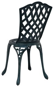 Kerti Szék párnával 2 pcs Zöld 55 x 56.5 x 91cm Alumínium