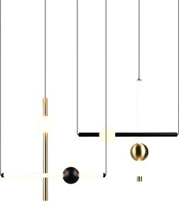 Fekete-aranyszínű LED dimmelhető függőlámpa Melita – Trio