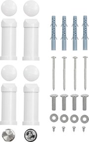 Íves törölközőszárító radiátor 1400x600 mm fehér