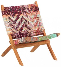 vidaXL többszínű összecsukható Chindi szövet szék