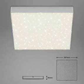 Briloner 7078-414 - LED Mennyezeti lámpa STAR SKY LED/21W/230V 28x28 cm ezüst