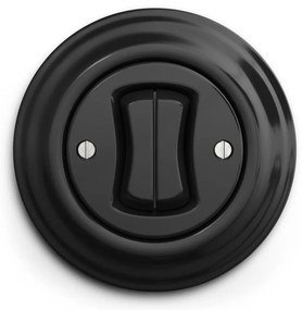 Kliklap - Retro soros kapcsoló 5-ös kerettel, fekete