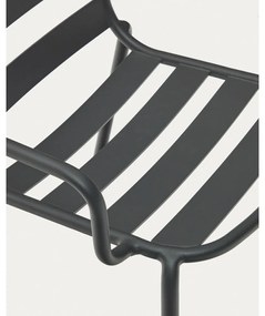 Sötétszürke fém kerti szék Joncols – Kave Home