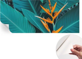 Öntapadós tapéta Divatos 3D fali ragasztóval Leveles virágok 250x104 cm