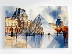 Vászonkép Canvas Kilátás Franciaország Párizs Louvre Palota Múzeum 120x80