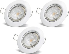 Aigostar - SZETT 3x beépíthető LED lámpatest 1xGU10/4,5W/230V 4000K fehér