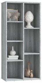 szürke sonoma színű könyvszekrény 50 x 25 x 106 cm