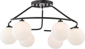 Dar Lighting modern mennyezeti lámpa luana fehér matt fekete darlua6422