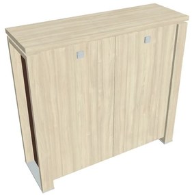 Verno+ S közepes szekrény 140 x 46 x 130 cm, akác / barna