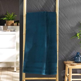 Sötétkék frottír pamut fürdőlepedő 70x130 cm Tendresse – douceur d'intérieur