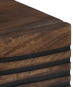 dohányzóasztal 80 x 50 x 40 cm - tömör mangófából és MDF-ből