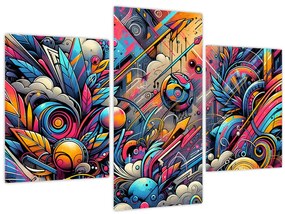Kép - Színes graffiti (90x60 cm)