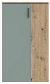 Cipőtartó ETON artisan tölgy/zöld