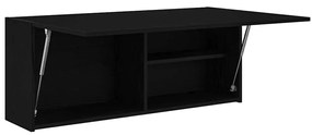 fekete szerelt fa fali fürdőszobaszekrény 100 x 25 x 40 cm
