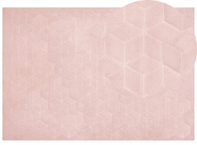 Rózsaszín műnyúlszőrme szőnyeg 160 x 230 cm THATTA Beliani