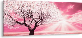 Rózsaszín fa képe (120x50 cm)