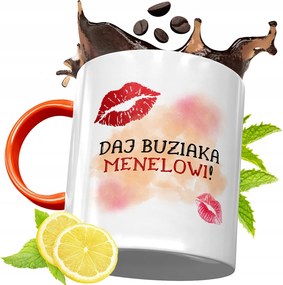 Narancssárga Bögre Alkoholistáknak Ajándék fényképes nyomattal