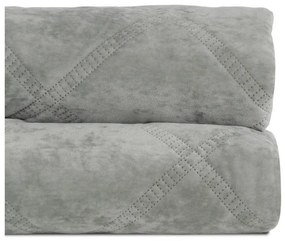 Szürkészöld bársony steppelt ágytakaró 230x260 cm – Ixia