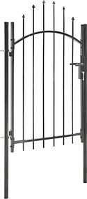 vidaXL fekete acél kertkapu 1 x 2 m